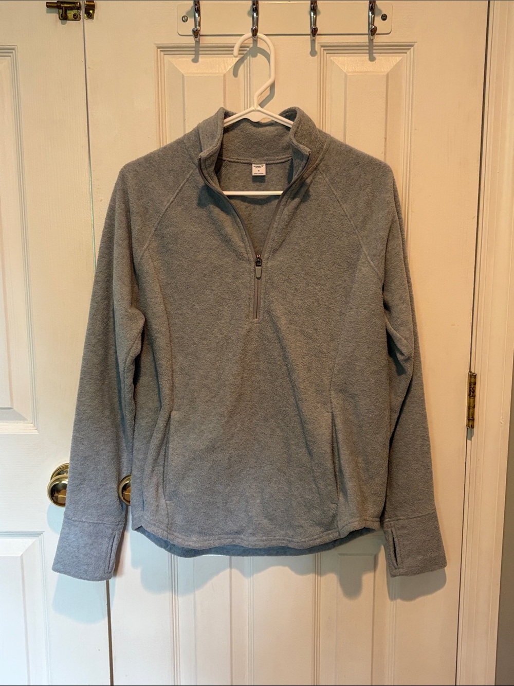 Old Navy Active Women’s Gray Quarter-Zip Fleece Pullover